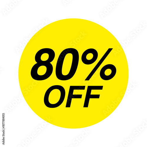 Yellow 80% off discount