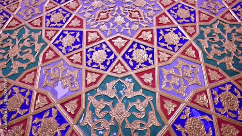 Interior of Sitori i Mokhi Khosa Palace in Bukhara, Uzbekistan