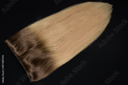 clip in straight brown to blonde human hair extensions