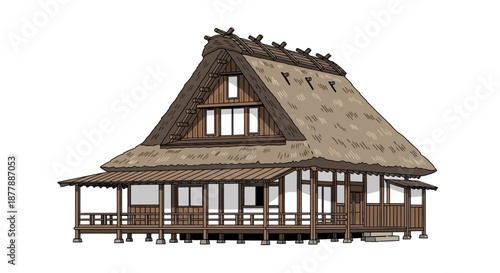 Japanese cultural heritage village house design