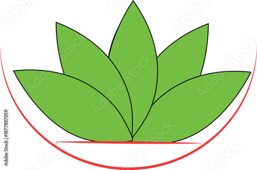 Green leaf vector illustration of a natural organic eco symbol isolated on white background representing a bio plant icon and environment growth concept for ecology design