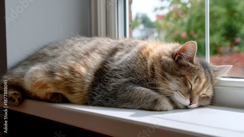 Domestic cat with signs of obesity thick belly and swollen fat muzzle. Sedentary lifestyle pet. Disease. Laziness. problems associated obesity due greater amount food treats we consume unhealthy diet