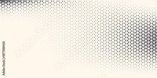 Triangle Vector Abstract Geometric Technology Background. Halftone Triangular Retro 80s Simple Pattern. Minimal Style Dynamic Tech Wallpaper