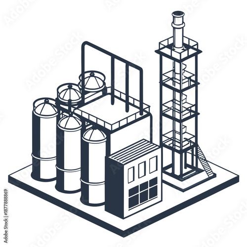 Chemical industrial process harmonization representing a balanced and synchronized manufacturing workflow for optimal resource efficiency.