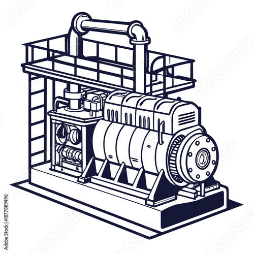 Industrial generator machine