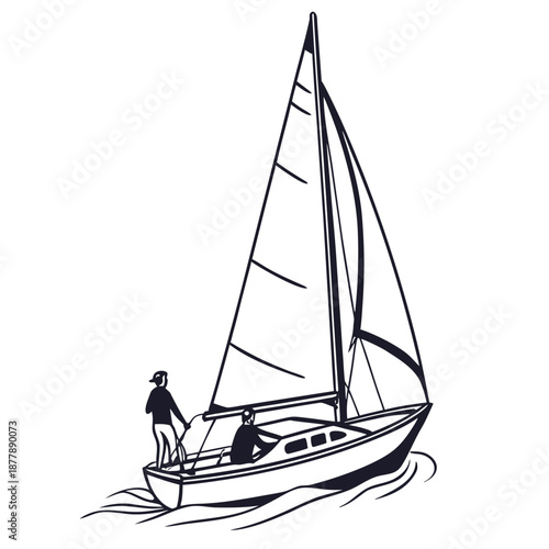 Sailing boat illustration