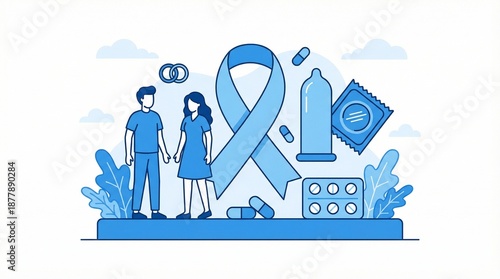 Couple Discussing Sexual Health, Family Planning, and Disease Awareness Concept