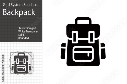 A simple icon representing a backpack or knapsack