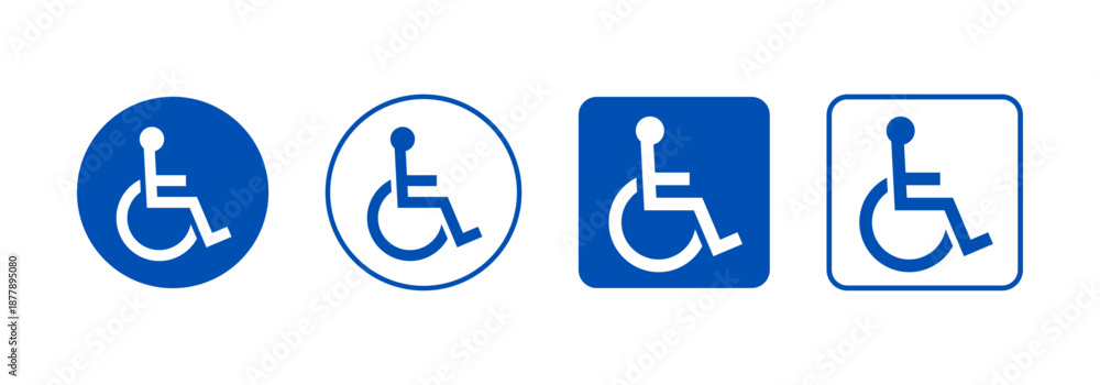 Obraz premium Handicapped sign set
