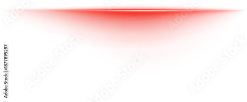 Red light beam with glowing flare isolated. Futuristic laser line effect for digital graphics, speed motion, sci-fi and game visuals PNG