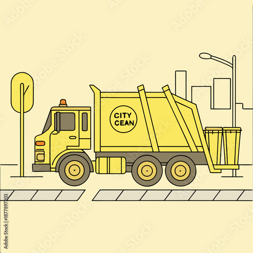 City clean garbage truck