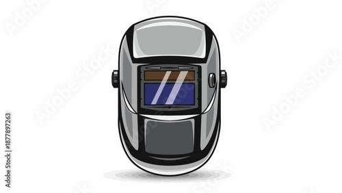 Professional paint spray gun illustration spraying paint on a white background.