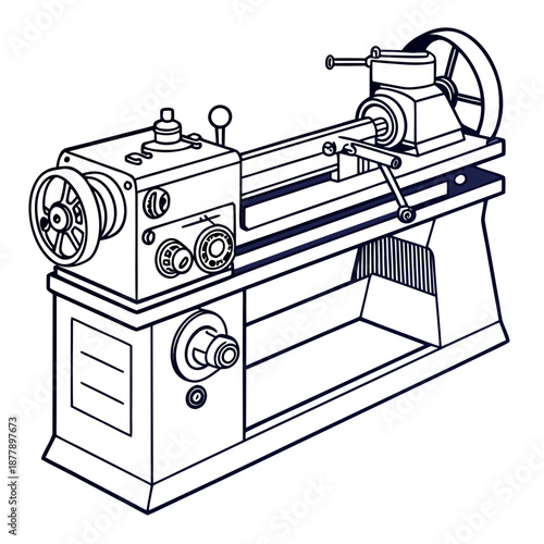 Industrial lathe machine