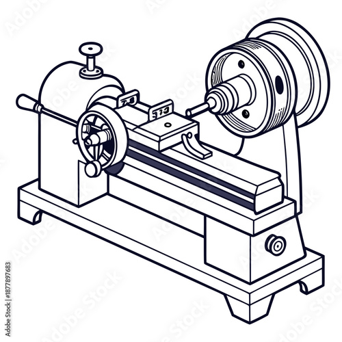 Vintage lathe machine