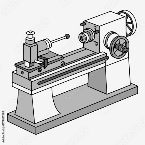 Industrial lathe machine