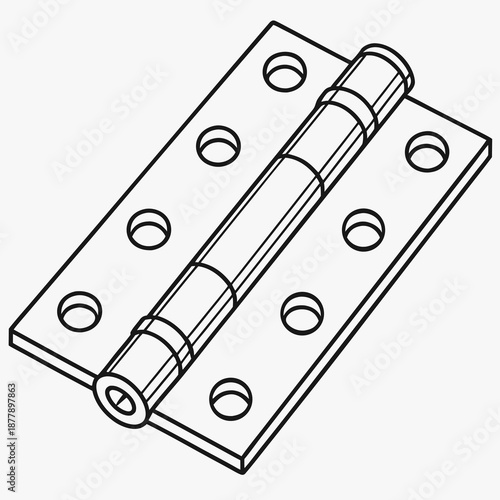 Door hinge illustration