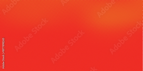 Bright Red pop art background with halftone dots in retro comic style, vector illustration backdrop template for your design