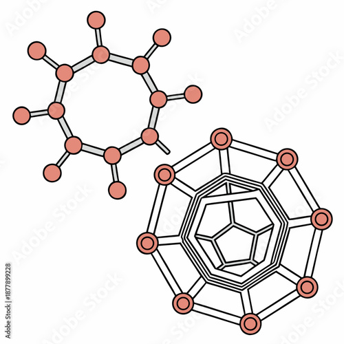 Abstract visualization of an inorganic chemical compound, showcasing its crystalline structure and atomic arrangement.