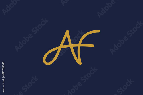 letter af logo icon vector design with modern minimalist style and professional branding concept.