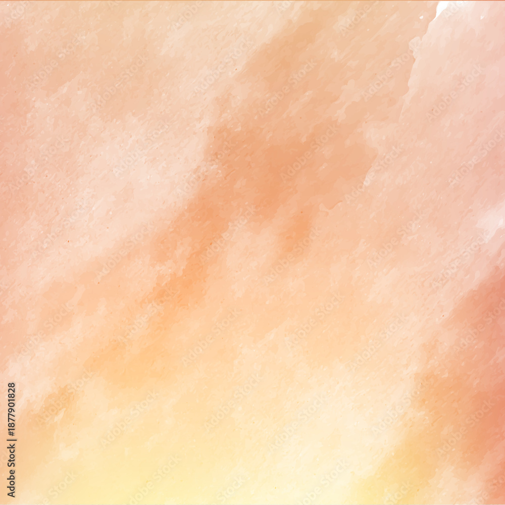 Fototapeta premium Peach Orange Watercolor Background — Soft Abstract Gradient Texture Design