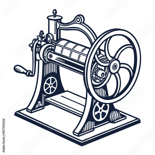Vintage printing press