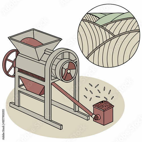 Traditional grain mill