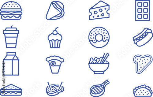 Blue food on white background burger wrap