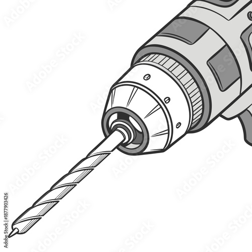 Electric drill with drill bit