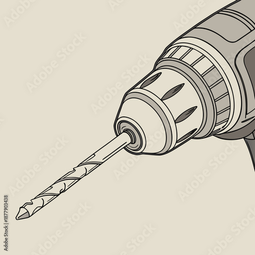 Electric drill with drill bit