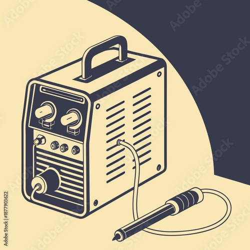 Welding machine illustration