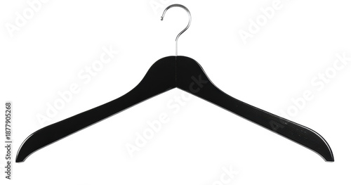 Black Plastic Coat Hanger with Hook
