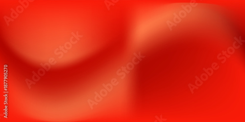 Vivid red gradient background. Abstract smooth hot color gradation wallpaper. Vibrant intense blurred backdrop for banner, poster, leaflet, brochure, booklet. Bright fiery red overlay. Vector