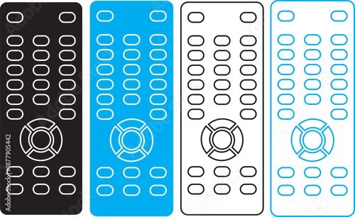 remote control icon. Television control by remote. Electronic device. Smart Remote Control Icon. Using tv control sign. Tv keypad business concept. Remote Control Icon Outline Vector Illustration
