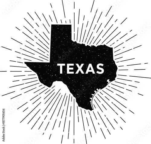 Vector Set of Four Black Icons Scissors, Clover, Starburst, and Tree