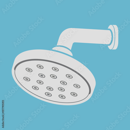 White Shower Head with Multiple Nozzles.
