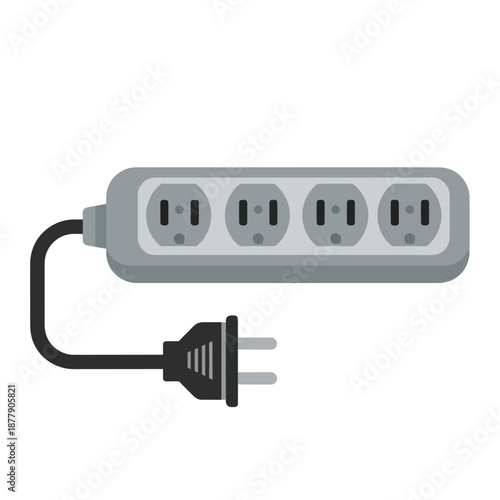 Power Strip with Four Outlets and Cord.