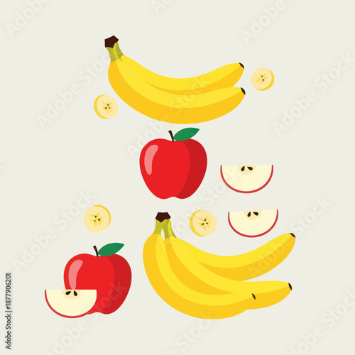 Bananas and Apples Falling from Above.