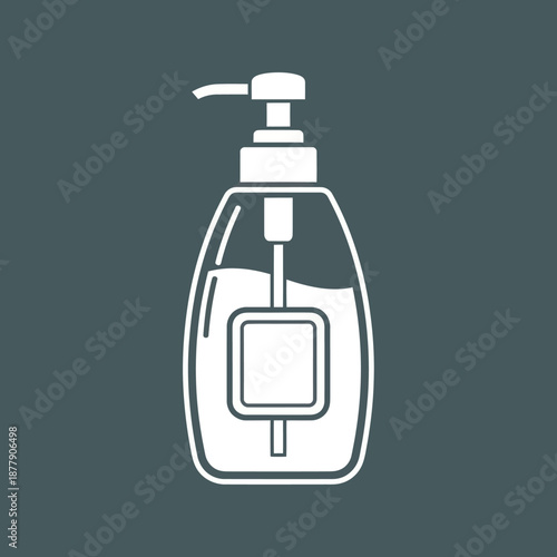 White Soap Dispenser Icon Illustration Design.