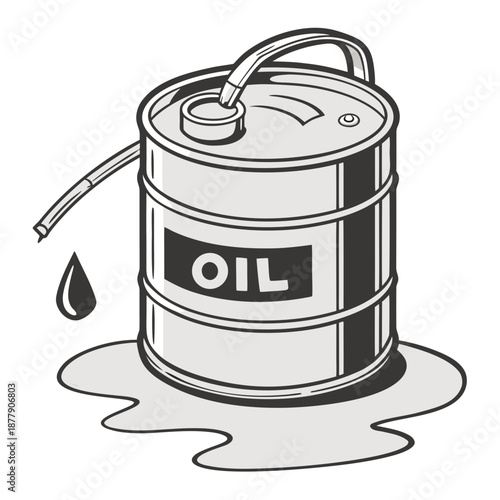 Oil barrel illustration