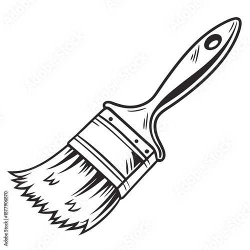 Illustrated paint brush