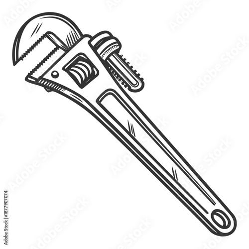Adjustable pipe wrench