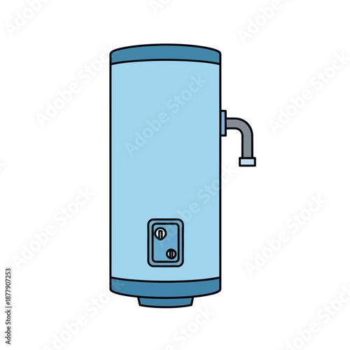 Water Heater Tank Boiler Illustration.
