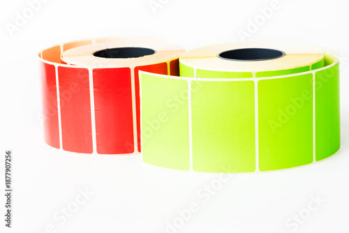 Self-adhesive labels, stickers of products.