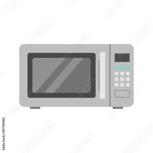 Microwave oven icon. Home appliance flat vector illustration isolated on white background