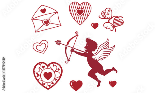 valentine's day vector icon design bundle