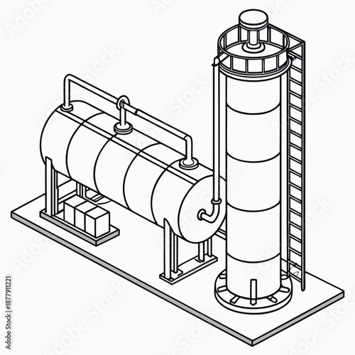 Chemical process bottleneck resolution concept, optimizing operations by identifying and clearing blockages, vector illustration