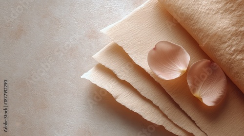 Wallpaper Mural Piece of paper with a flower on top of it. Valentine's day. Torontodigital.ca