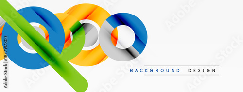 Abstract colorful ribbons create dynamic composition. Modern design element for backgrounds, banners, presentations. Bright hues, smooth shapes.