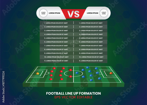 isometric football game plan formation board. isometric vector illustration. football line up formation.