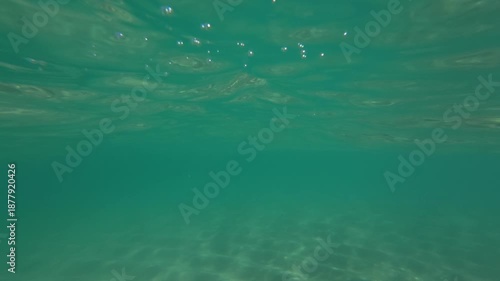 UntiUnder the shallow sea surface at Pedn Vounder Beach, South Cornwall, England on a sunny June day.tled Project